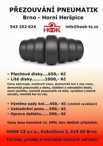 Pneuservis ceník Pneuservis ceník